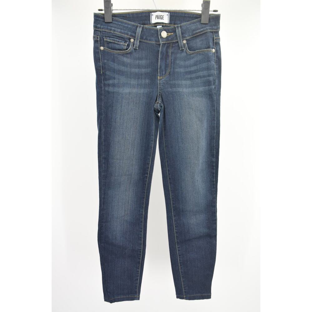 Paige Verdugo Ankle Skinny Crop Jeans Size 25 Womens Dark Wash